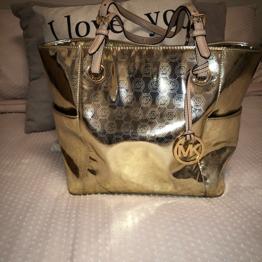 Gold Metallic Michael Kors purse